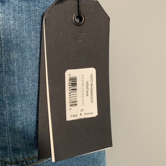 Rag & Bone Jane Super High Rise Skinny Jeans In Montana Size 25 NWT - Picture 6 of 12